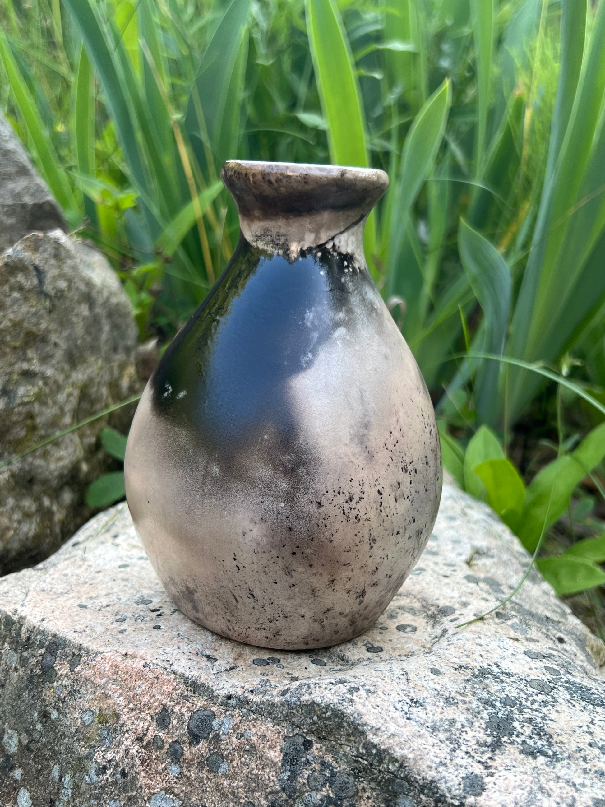 Pit Fired Pear Bud Vase