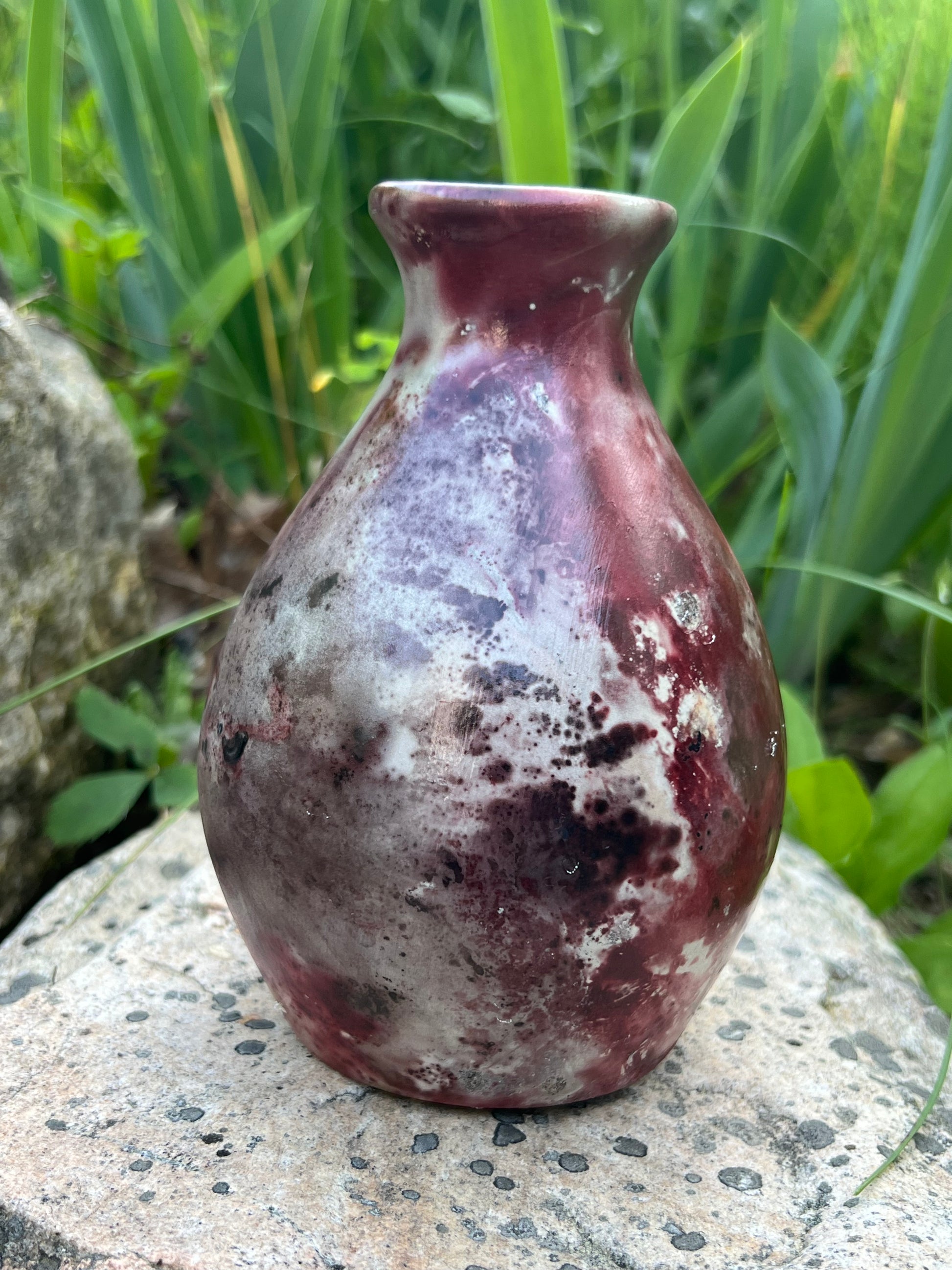 Pit Fired Pear Bud Vase
