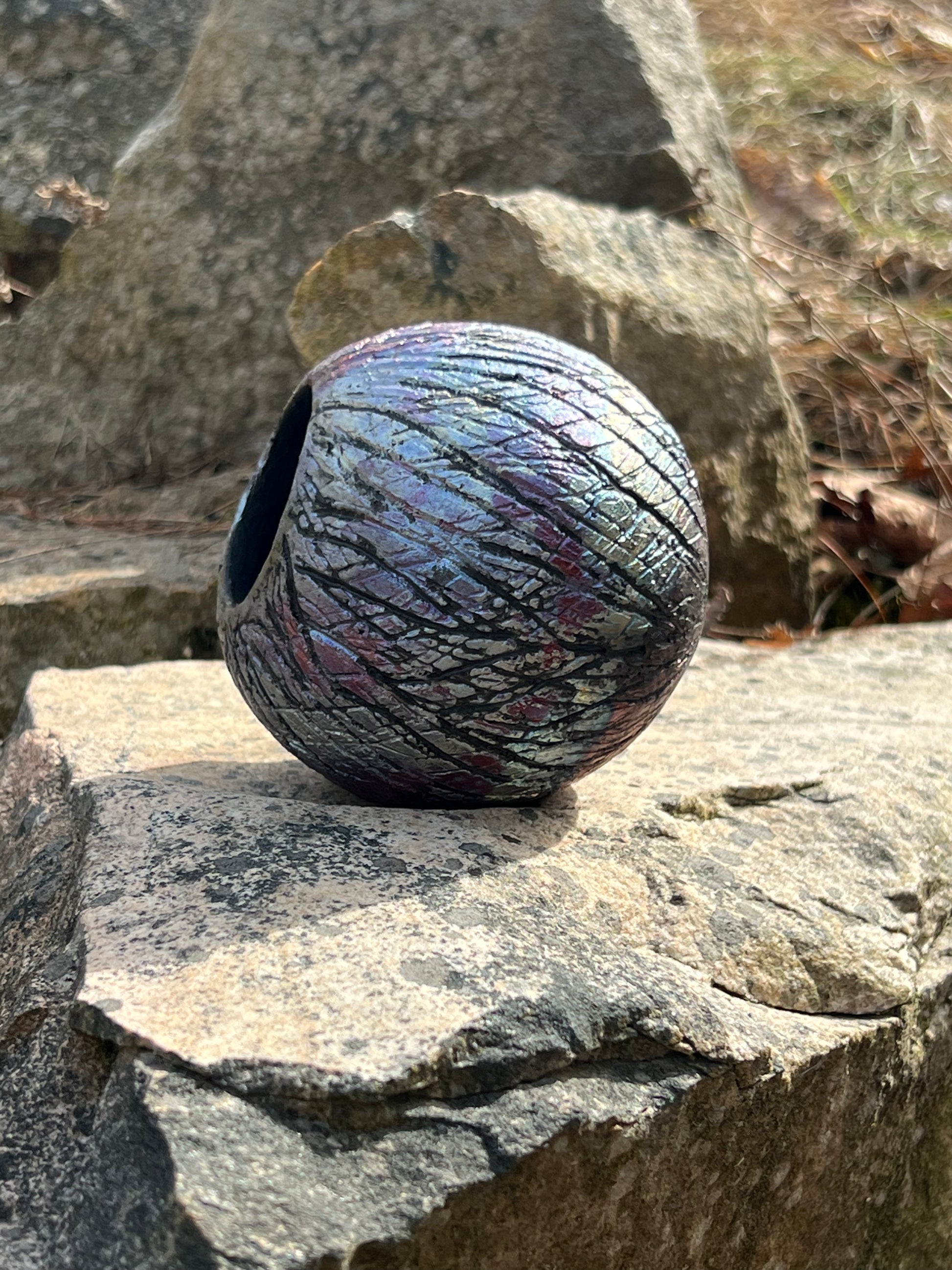 Raku Ball Vase